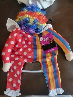 Rainbow Clown Dog Costume - Multicolor